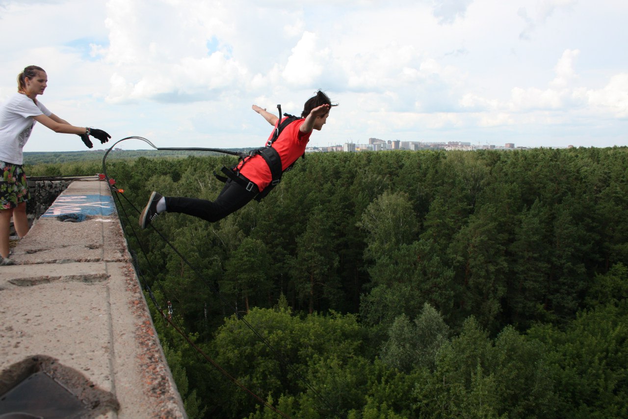 Роупджампинг в Красноярске, прыжки с верёвкой с моста с Клубом Rope-Jumper